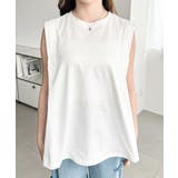 無地&ボーダーショルダータックノースリーブTシャツ 綿100%天竺. | moment+ | 詳細画像7