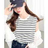 ブラック系その他 | 無地&ボーダーショルダータックノースリーブTシャツ 綿100%天竺. | moment+