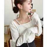 前後2WAY スクエアホルターネックプルオーバー	T/Cカットテレコリブ | moment+ | 詳細画像13