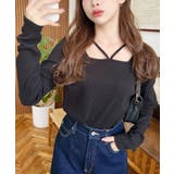 前後2WAY スクエアホルターネックプルオーバー	T/Cカットテレコリブ | moment+ | 詳細画像16