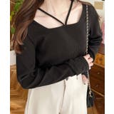 前後2WAY スクエアホルターネックプルオーバー	T/Cカットテレコリブ | moment+ | 詳細画像19