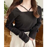 前後2WAY スクエアホルターネックプルオーバー	T/Cカットテレコリブ | moment+ | 詳細画像20