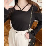 前後2WAY スクエアホルターネックプルオーバー	T/Cカットテレコリブ | moment+ | 詳細画像21