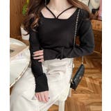 前後2WAY スクエアホルターネックプルオーバー	T/Cカットテレコリブ | moment+ | 詳細画像22