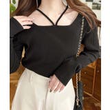 前後2WAY スクエアホルターネックプルオーバー	T/Cカットテレコリブ | moment+ | 詳細画像23