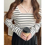 前後2WAY スクエアホルターネックプルオーバー	T/Cカットテレコリブ | moment+ | 詳細画像28