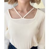 前後2WAY スクエアホルターネックプルオーバー	T/Cカットテレコリブ | moment+ | 詳細画像44