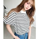 バックリボンパフスリーブ半袖Tシャツ | moment+ | 詳細画像14