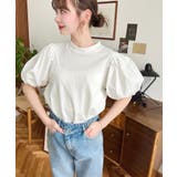バックリボンパフスリーブ半袖Tシャツ | moment+ | 詳細画像4