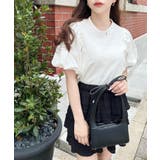 バックリボンパフスリーブ半袖Tシャツ | moment+ | 詳細画像7