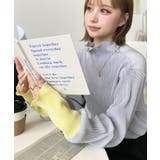 マットサテンプリーツ ハイネックメロープルオーバー無地＆袖配色 | moment+ | 詳細画像25 