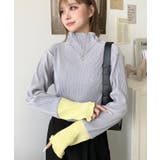 マットサテンプリーツ ハイネックメロープルオーバー無地＆袖配色 | moment+ | 詳細画像26 