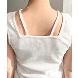 前後2WAYスクエアホルタータンクトップ T Cカットテレコリブ&カラーネップテ… | moment+ | 詳細画像22