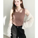 前後2WAYスクエアホルタータンクトップ T Cカットテレコリブ&カラーネップテ… | moment+ | 詳細画像35