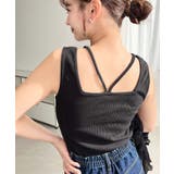 前後2WAYスクエアホルタータンクトップ T Cカットテレコリブ&カラーネップテ… | moment+ | 詳細画像42