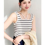 前後2WAYスクエアホルタータンクトップ T Cカットテレコリブ&カラーネップテ… | moment+ | 詳細画像44