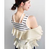 前後2WAYスクエアホルタータンクトップ T Cカットテレコリブ&カラーネップテ… | moment+ | 詳細画像45