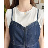 ライトオンスデニムダブルジップペプラムキャミ | moment+ | 詳細画像5 