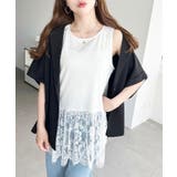 裾レース切り替えノースリーブ | moment+ | 詳細画像2 