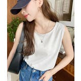 無地＆ボーダーラウンドヘムタンクトップ | moment+ | 詳細画像20 