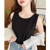 無地＆ボーダーラウンドヘムタンクトップ | moment+ | 詳細画像28 