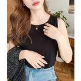 無地＆ボーダーラウンドヘムタンクトップ | moment+ | 詳細画像30 