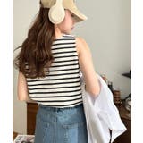 無地＆ボーダーラウンドヘムタンクトップ | moment+ | 詳細画像35 