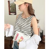 無地＆ボーダーラウンドヘムタンクトップ | moment+ | 詳細画像38 