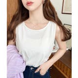 無地＆ボーダーラウンドヘムタンクトップ | moment+ | 詳細画像5 