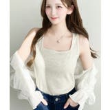 アイボリー | 前後2WAYスクエアネックタンクトップ T Cカットテレコリブ&カラーネップテレ… | moment+