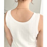 綿100%ワイドリブ.クルーネックタンクトップ | moment+ | 詳細画像10