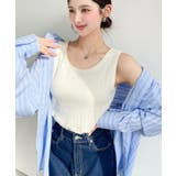 綿100%ワイドリブ.クルーネックタンクトップ | moment+ | 詳細画像14