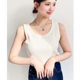 綿100%ワイドリブ.クルーネックタンクトップ | moment+ | 詳細画像18