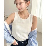 綿100%ワイドリブ.クルーネックタンクトップ | moment+ | 詳細画像5