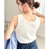 綿100%ワイドリブ.クルーネックタンクトップ | moment+ | 詳細画像6