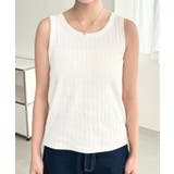 綿100%ワイドリブ.クルーネックタンクトップ | moment+ | 詳細画像7