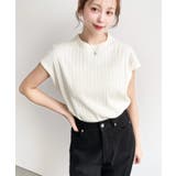 ナチュラル | ワイドリブ.フレンチスリーブTシャツ 綿100% | moment+