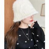 アイボリー | シャギーバケットハット | moment+