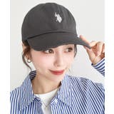 グレー | U.S.POLO ASSN. ワンポイントロゴ刺繍キャップ | moment+