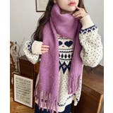 34色展開ボリュームフリンジマフラー | moment+ | 詳細画像50