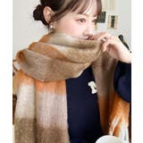 オレンジ系1 | 34色展開ボリュームフリンジマフラー | moment+