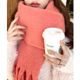 サーモンピンク | 34色展開ボリュームフリンジマフラー | moment+