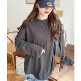 綿100％無地＆ボーダー.オーバーサイズロングスリーブTシャツ | moment+ | 詳細画像18 