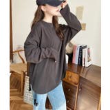 綿100％無地＆ボーダー.オーバーサイズロングスリーブTシャツ | moment+ | 詳細画像20 