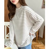 綿100％無地＆ボーダー.オーバーサイズロングスリーブTシャツ | moment+ | 詳細画像56 