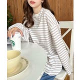 綿100％無地＆ボーダー.オーバーサイズロングスリーブTシャツ | moment+ | 詳細画像57 