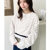 綿100％無地＆ボーダー.オーバーサイズロングスリーブTシャツ | moment+ | 詳細画像58 