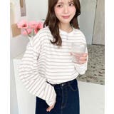 綿100％無地＆ボーダー.オーバーサイズロングスリーブTシャツ | moment+ | 詳細画像59 