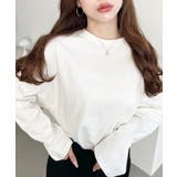 綿100％無地＆ボーダー.オーバーサイズロングスリーブTシャツ | moment+ | 詳細画像6 