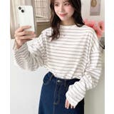綿100％無地＆ボーダー.オーバーサイズロングスリーブTシャツ | moment+ | 詳細画像60 